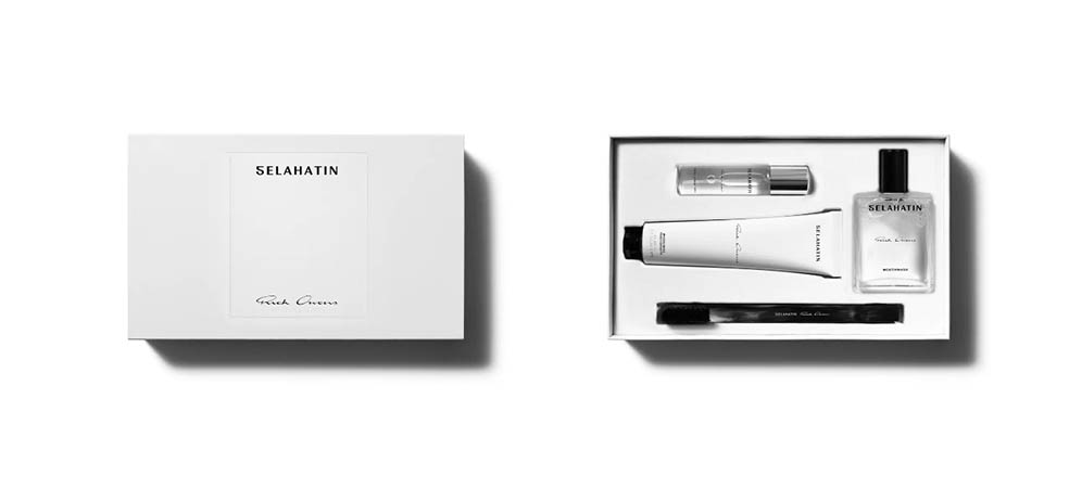 LifTe北欧の暮らし スウェーデンのオーラルケアブランド「Selahatin(セラハティン)」が、Rick Owensとコラボしたアイテム 歯磨き粉・マウスウォッシュ・マウススプレーに、ハンドメイド歯ブラシを合わせたTRAVEL SET トラベルセット