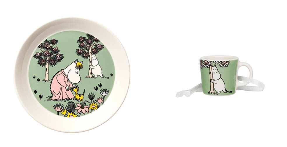 LifTe北欧の暮らし フィンランドのムーミンアラビアから2月18日(水)に発売される「Loving Care(ラビングケア)」のプレートとミニマグ ムーミン スノークのお嬢さん ムーミンママと海賊