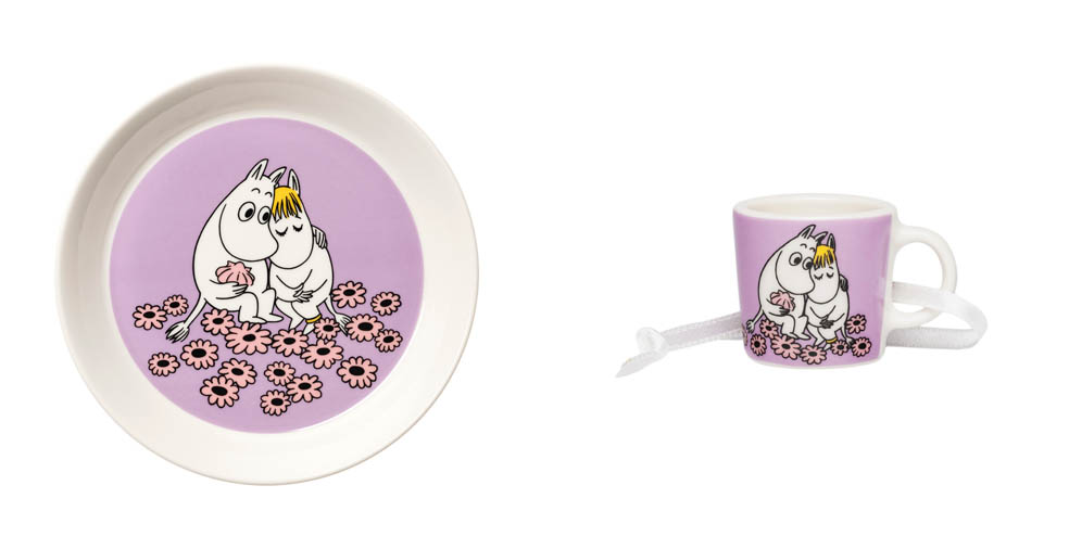 LifTe北欧の暮らし フィンランドのムーミンアラビアから2月18日(水)に発売されるムーミンとスノークのおじょうさんがデザインされた「Sweethearts（スイートハーツ）」のプレートとミニマグ