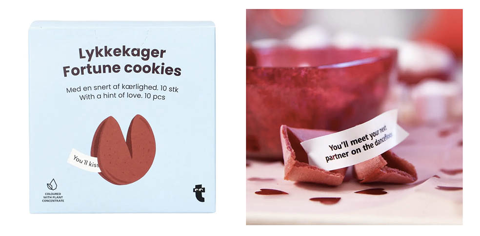 LifTe北欧の暮らし デンマーク発祥のライフスタイル雑貨店「フライングタイガー コペンハーゲン」が発売する2026年バレンタインアイテムのフォーチュンクッキー(10個入・個包装)