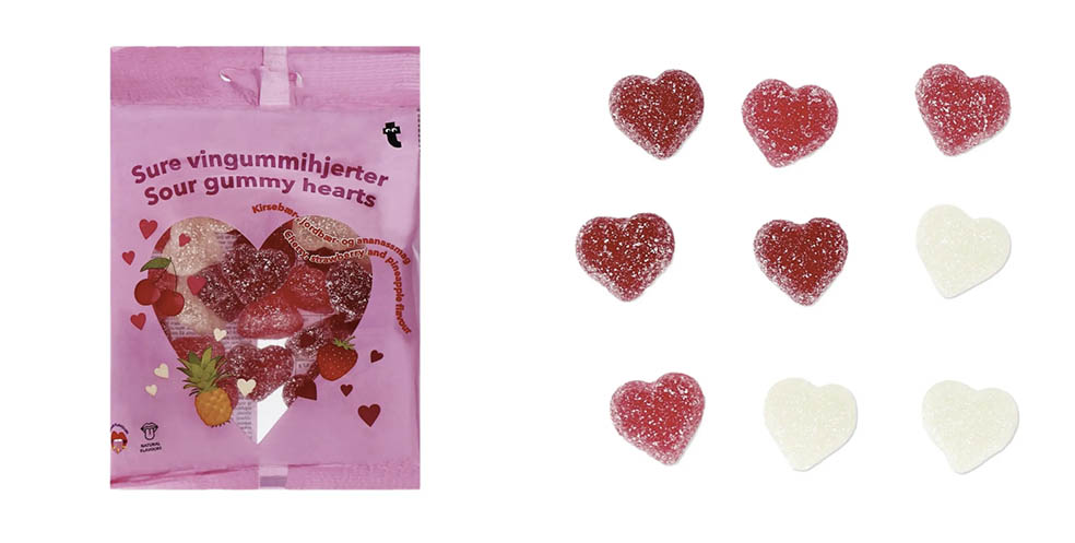 LifTe北欧の暮らし デンマーク発祥のライフスタイル雑貨店「フライングタイガー コペンハーゲン」が発売する2026年バレンタインアイテムのサワーグミ