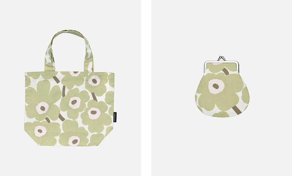 LifTe北欧の暮らし フィンランドのマリメッコが1月16日より先行予約をスタートするウニッコ柄の新作ホームコレクションのファブリックバッグとポーチ