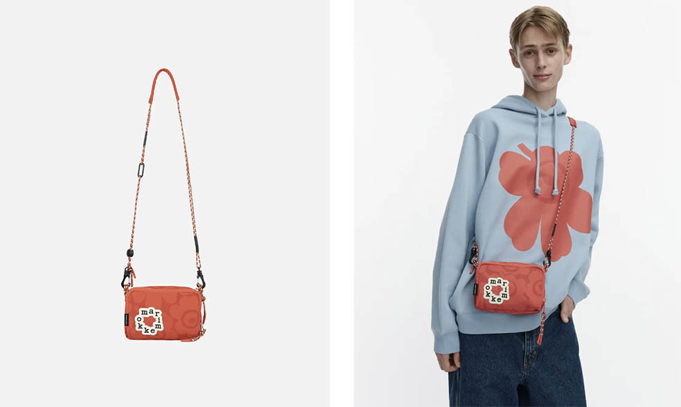 LifTe北欧の暮らし フィンランドのマリメッコ(marimekko)から2月に発売される新作バッグシリーズ「オンニバッグ(Onni bag)」の【Iloisa】 Mini Unikko クロスボディバッグ