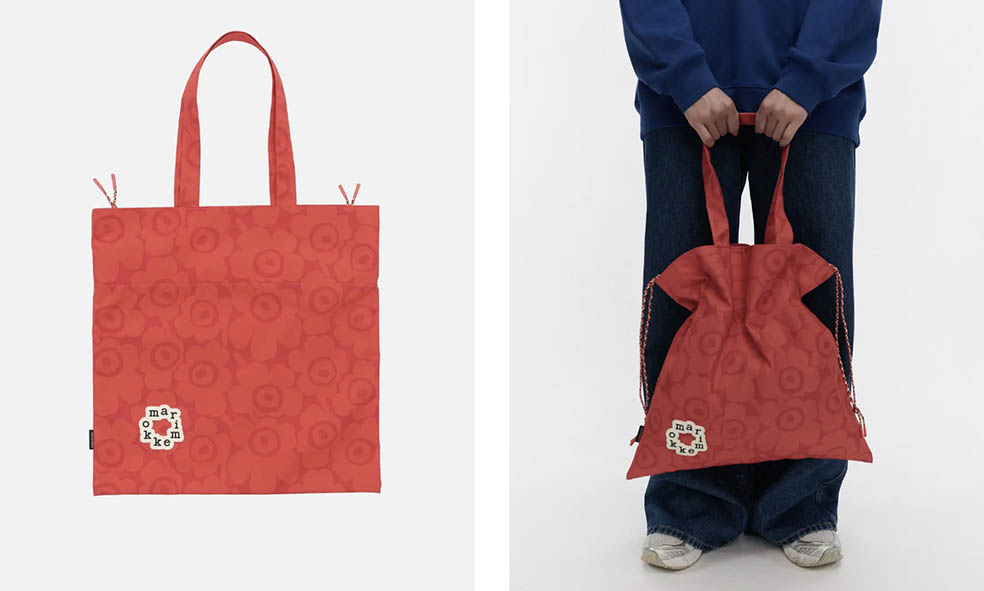 LifTe北欧の暮らし フィンランドのマリメッコ(marimekko)から2月に発売される新作バッグシリーズ「オンニバッグ(Onni bag)」の【Metka】 Mini Unikko トートバッグ