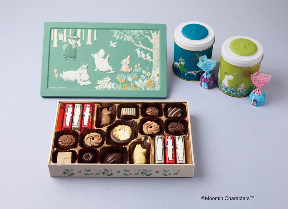 LifTe北欧の暮らし 阪急うめだ本店で1月21日(水)から開催される「CHOCOLATE WONDERLAND」で販売されるムーミンたちと穏やかな森(アソートチョコレート)とムーミン谷の朝と夜(2種のチョコレート)
