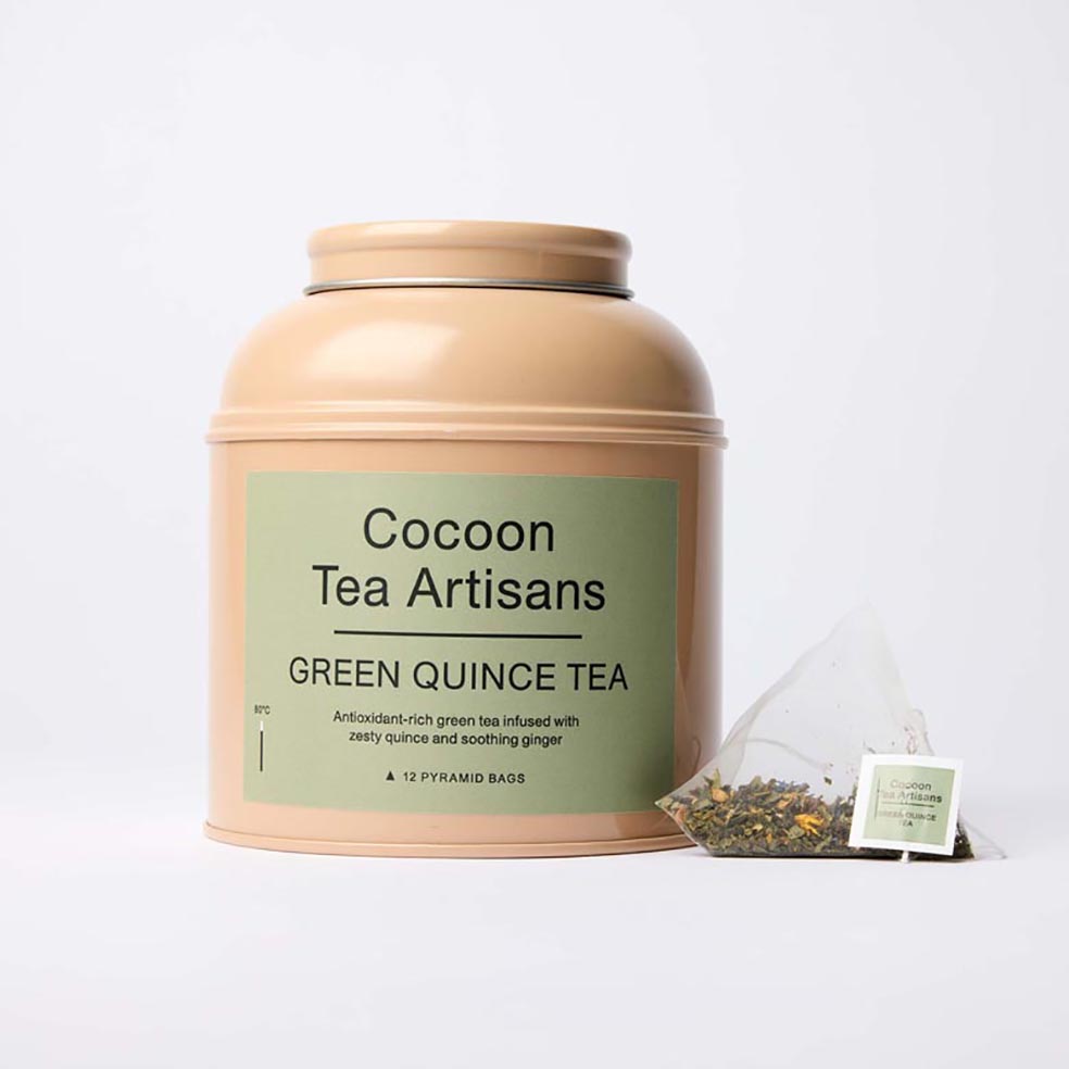 LifTe北欧の暮らし DEAN & DELUCA(ディーン&デルーカ)で販売が開始されたデンマークのティーブランド「Cocoon Tea Artisans(コクーン・ティー・アーティザンズ)」のアイテム グリーンマルメロ 12袋入り