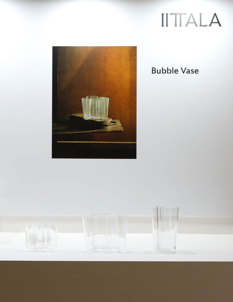 LifTe北欧の暮らし フィンランドのイッタラを代表するアアルトベースが誕生から90周年を迎えフィンランド大使館でプレス向けイベントが開催され展示されたAalto Bubble Vase