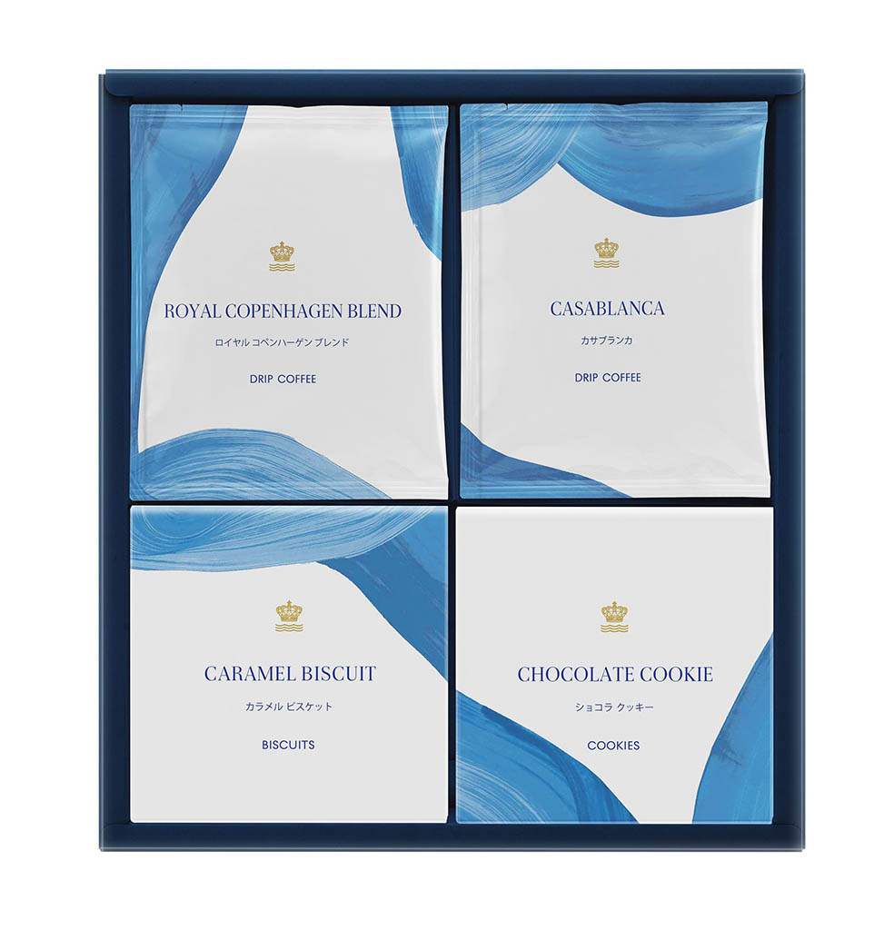 LifTe北欧の暮らし デンマークの老舗陶磁器ブランドロイヤルコペンハーゲンが発売したティー＆グルメのギフトセット ドリップコーヒー・クッキーセット　(RC25)