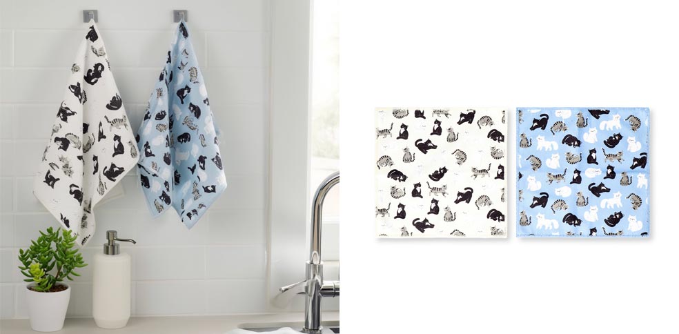 LifTe北欧の暮らし デンマーク発祥のライフスタイル雑貨「フライングタイガー コペンハーゲン」が発売する猫モチーフのマイクロファイバークロス(2枚)