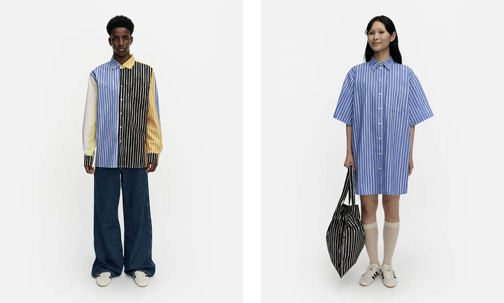 LifTe北欧の暮らし フィンランドのmarimekko(マリメッコ)が阪急うめだ本店で4月8日から開催するポップアップショップで展開するJokapoika Multiシャツ Piccolo シャツ