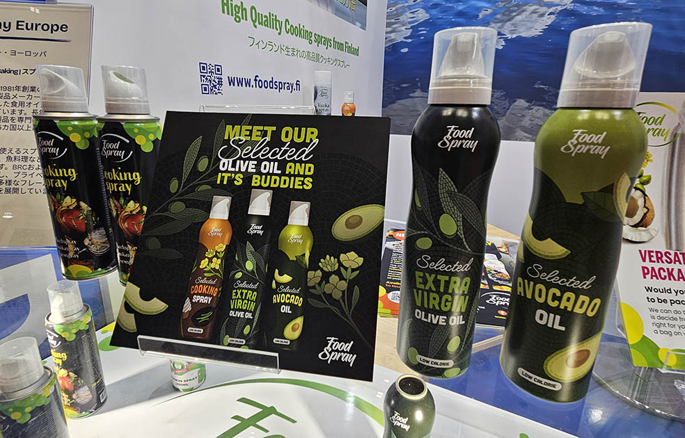 LifTe北欧の暮らし東京ビッグサイトで開催されたFOODEX2026のフィンランドブースが出店していたFood sprayの料理用のスプレー
