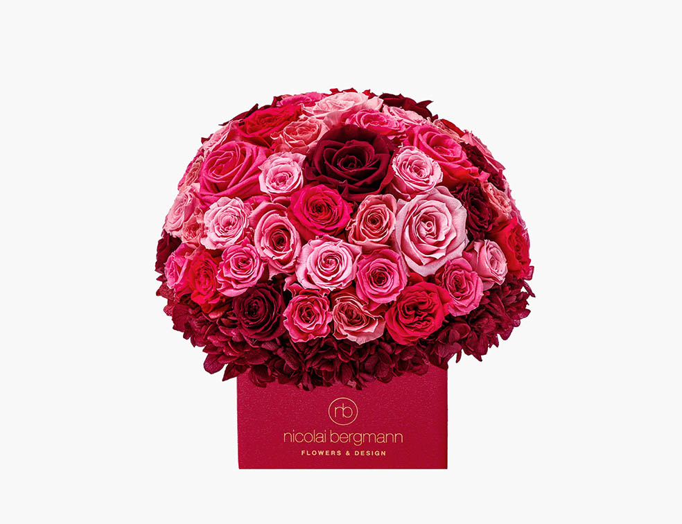 LifTe北欧の暮らし デンマーク出身のフラワーアーティスト ニコライ・バーグマンが手がける2026年母の日コレクション マザーズデイコレクション2026 - My message for you」プリザーブドフラワーキューブアレンジメント