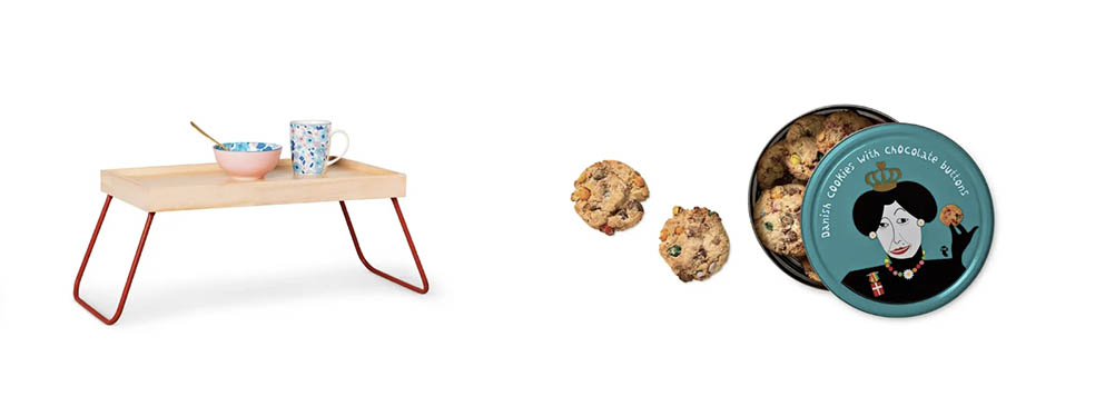 LifTe北欧の暮らし デンマーク発祥のライフスタイルブランド「フライングタイガー コペンハーゲン」が4月28日(火)より、「エキマルシェ大阪」で期間限定のPOP UP STOREを開催 販売されるトレーテーブル ボタンチョコレートクッキー