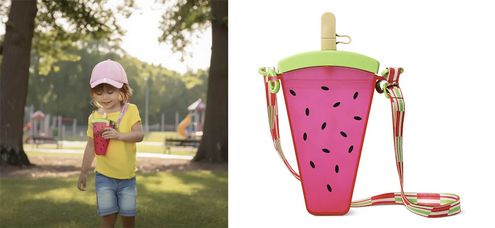 デンマーク発祥のライフスタイル雑貨ブランド「フライングタイガーコペンハーゲン」が発売する夏を快適に過ごすための食べて、飲んで涼しくなる冷活アイテム ドリンクボトル（すいか）