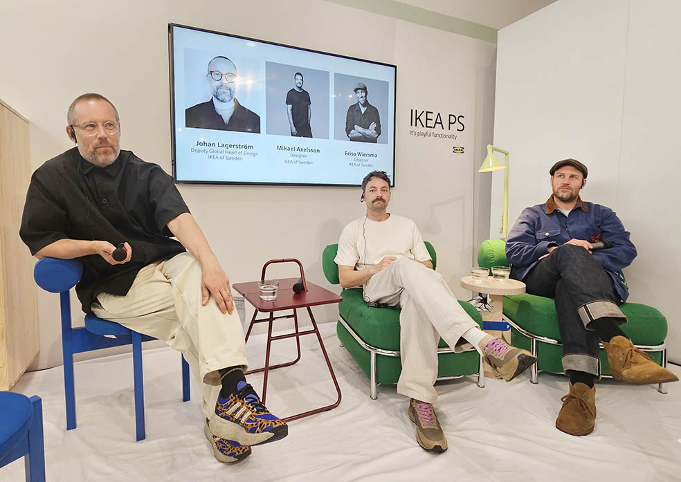LifTe北欧の暮らし スウェーデン発祥のIKEA(イケア)がIKEA渋谷で発表したIKEA PS の新コレクション「IKEA PS 2026」イベントで登壇したJohan Lagerström(ヨハン・ラーゲルストロム)、デザイナーのMikael Axelsson(ミカエル・アクセルソン)、Friso Wiersma(フリーソ・ウィールスマ)