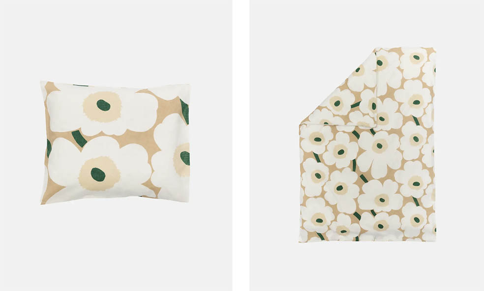 LifTe北欧の暮らし フィンランドのマリメッコ(marimekko)が発売する新コレクション Unikko 50×60㎝ ピローケースとUnikko 150×210㎝ デュベカバー ウニッコ