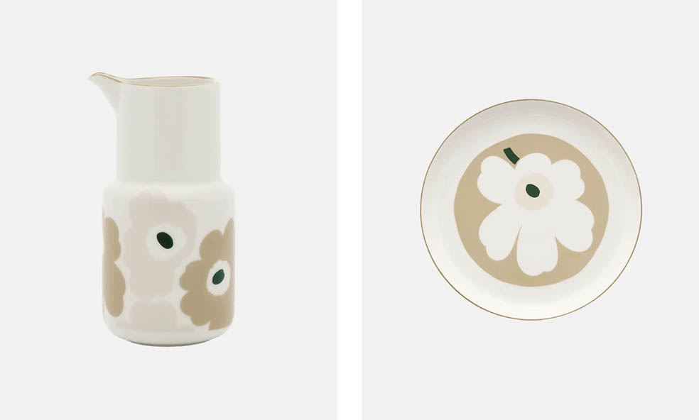 LifTe北欧の暮らし フィンランドのmarimekko(マリメッコ)が7月29日から松屋銀座で開催するポップアップ「Marimekko Wa Living in Ginza」で販売するUnikko 0,65l ピッチャー ウニッコ 盛りつけ皿