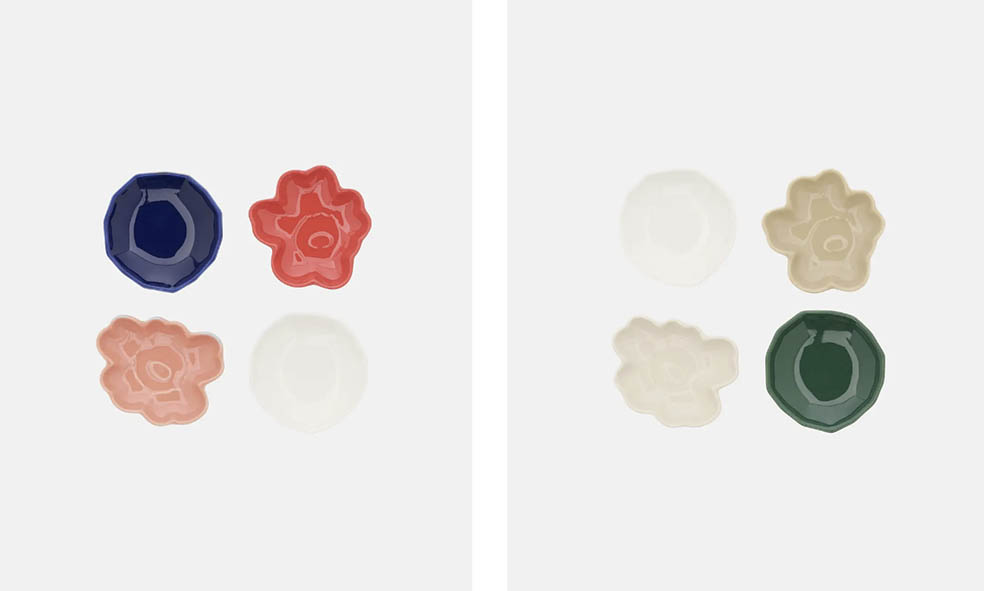 LifTe北欧の暮らし フィンランドのmarimekko(マリメッコ)が7月29日から松屋銀座で開催するポップアップ「Marimekko Wa Living in Ginza」で販売する Unikko&Kivet プレートセット ウニッコ キベット