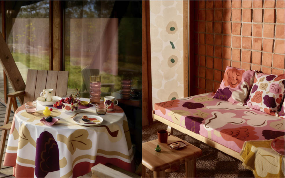 LifTe北欧の暮らし フィンランドのマリメッコ(marimekko)の新作ホームコレクション Erja Hirvi(エルヤ・ヒルヴィ)がデザインしたクカスタ クッカーン(Kukasta kukkaan)
