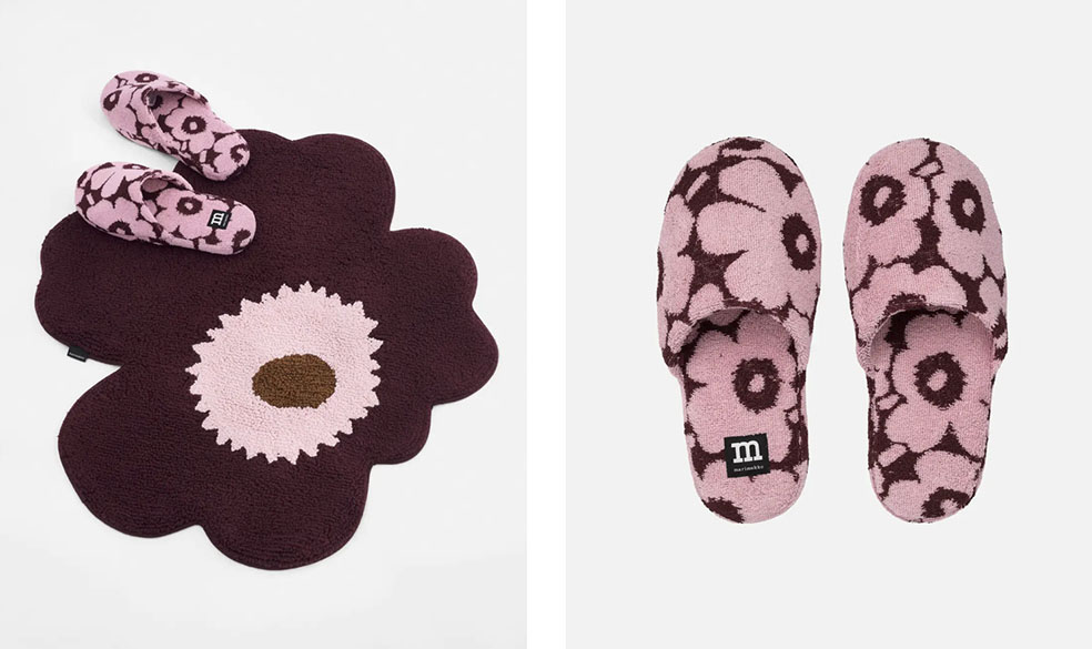 LifTe北欧の暮らし フィンランドのmarimekko(マリメッコ)が発売する秋冬の新作ホームコレクション 「Unikko(ウニッコ)」マットとスリッパ
