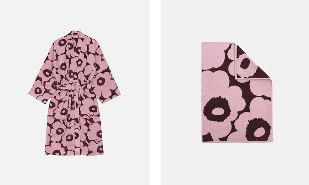 LifTe北欧の暮らし フィンランドのmarimekko(マリメッコ)が発売する秋冬の新作ホームコレクション 「Unikko(ウニッコ)」バスローブとハンドタオル
